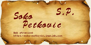 Soko Petković vizit kartica